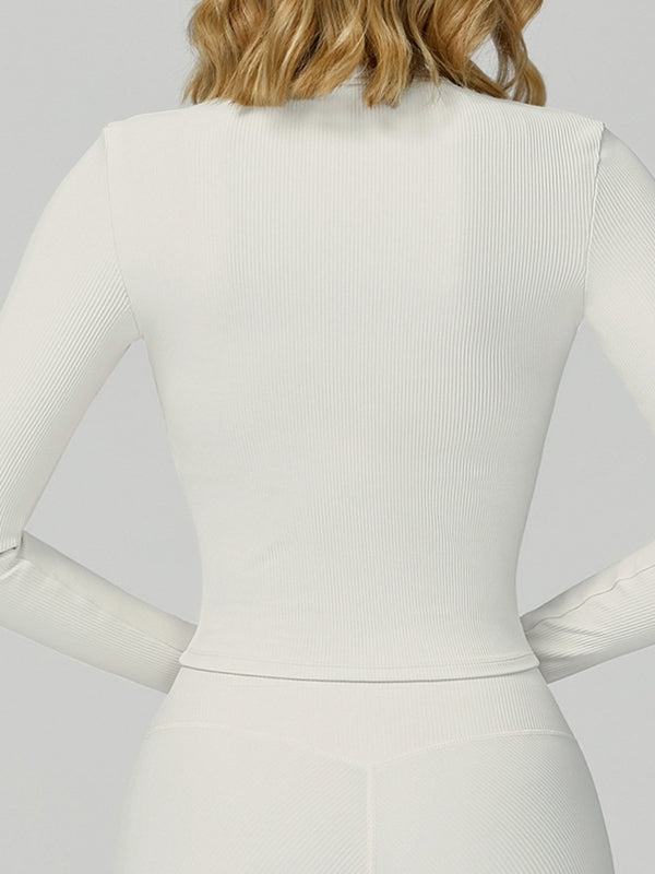 BUYCO Female Ribbed Zipper Jacket