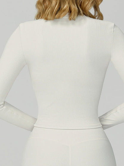 BUYCO Female Ribbed Zipper Jacket