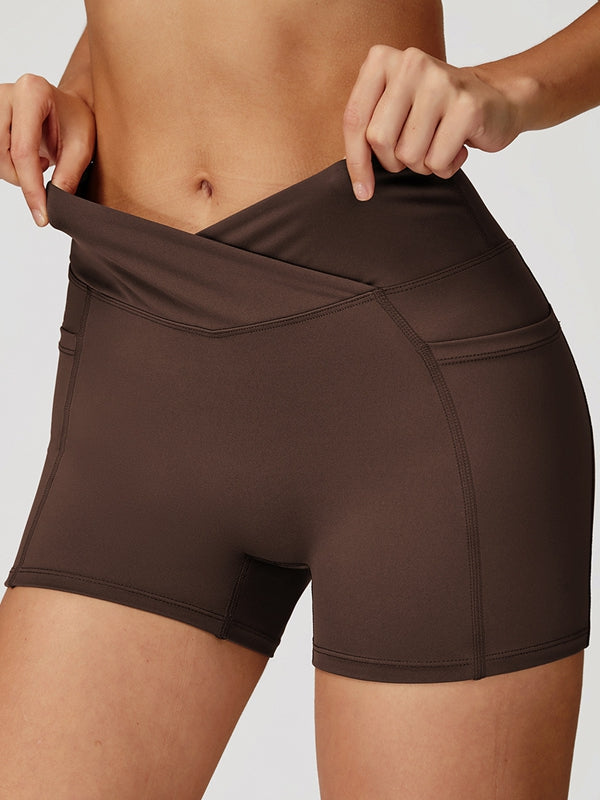 BUYCO Female V shape-waist Pocket Shorts