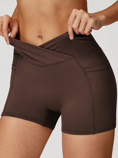 BUYCO Female V shape-waist Pocket Shorts