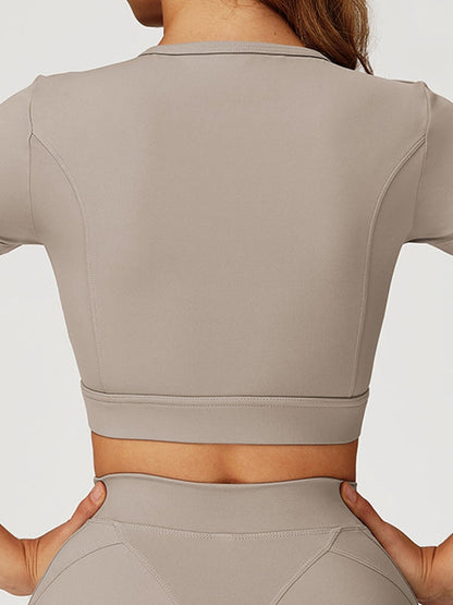 BUYCO Female Round Collar Cropped Short Sleeves