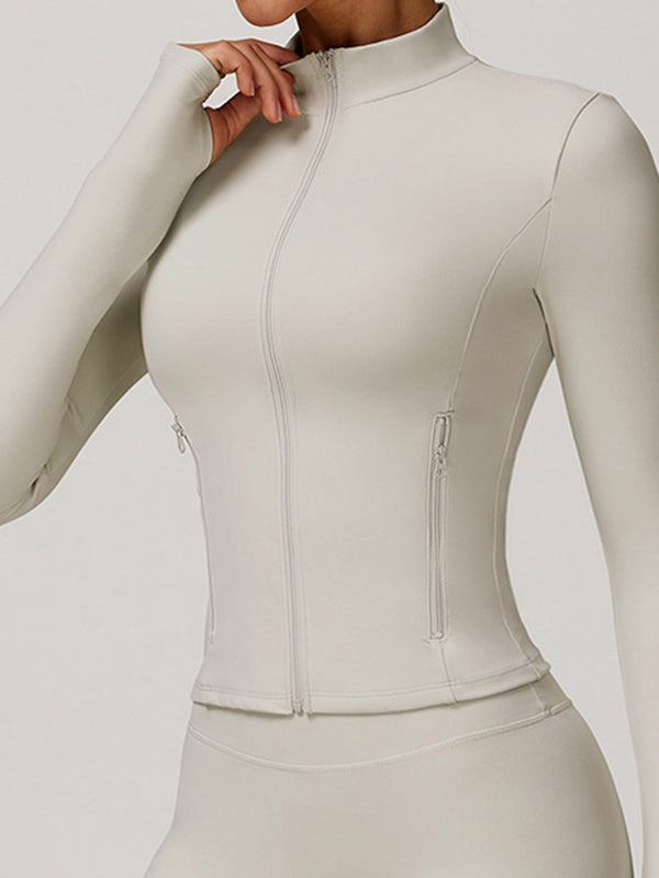 BUYCO Female Zipper Pocket Thumbhole Jacket