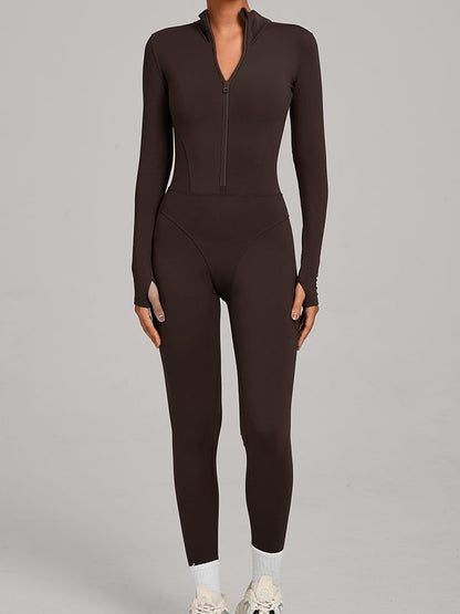 BUYCO Female Fitted Zipper Fleece Jumpsuit