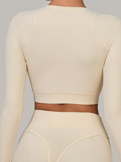 BUYCO Female Gather-breasts Thumbhole Long Sleeves