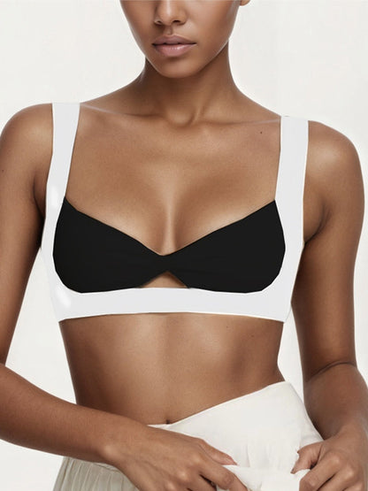 BUYCO Female Contrast Color Twist 2 in 1  V Shape Waist Skirt