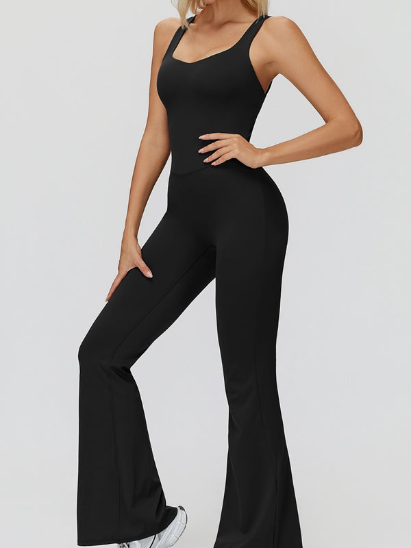 BUYCO Female Cross Back Flare Jumpsuit