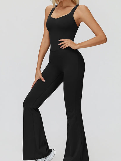 BUYCO Female Cross Back Flare Jumpsuit