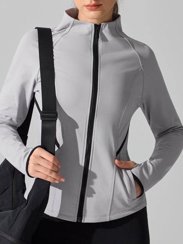 BUYCO Female Fleece Zipper Thumbhole Jacket