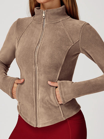 BUYCO Female Pocket Zipper Fleece Jacket