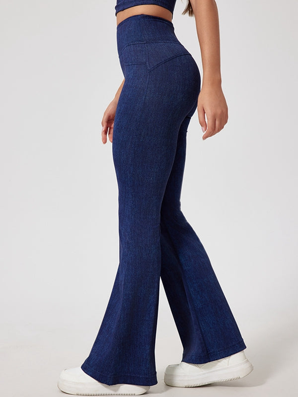 BUYCO Female Faux Denim Quick Flare Leggings