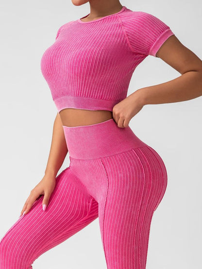 BUYCO Female Ribbed Fitness Tracksuit