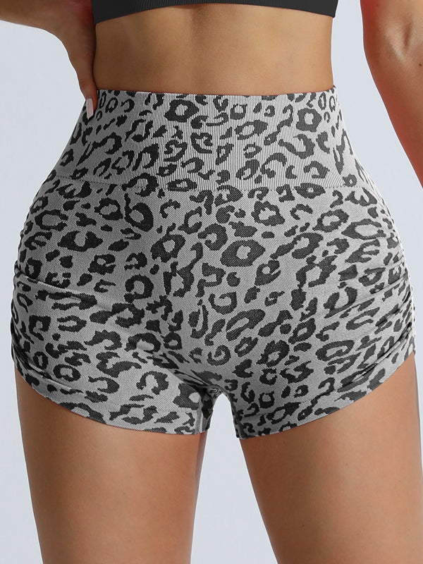 BUYCO Female Leopard Print Seamless Fit Shorts