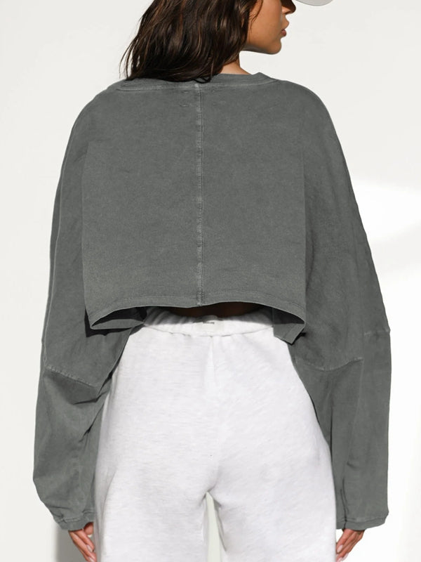BUYCO Female Casual Cropped Hoodie