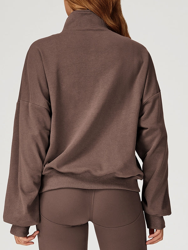 BUYCO Female Zipper Pocket Casual Hoodie