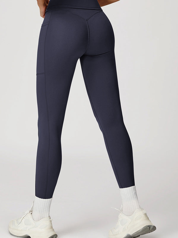BUYCO Female V shape-waist Pocket Leggings