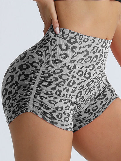 BUYCO Female Leopard Print Seamless Fit Shorts
