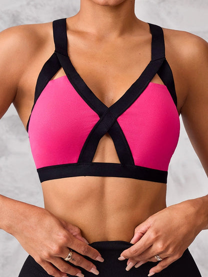 BUYCO Female Hollow Out Cross Back Sports Bras