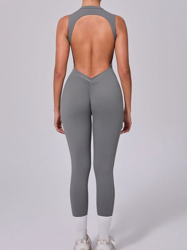 BUYCO Female Backless Ruched Back Jumpsuit
