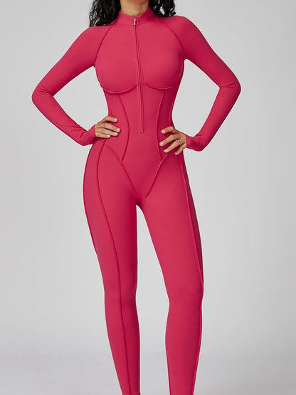 BUYCO Female Fitted Zipper Stitch Performance Jumpsuit