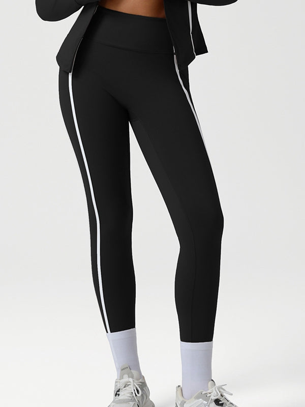 BUYCO Female Contrast Color Stripes Leggings