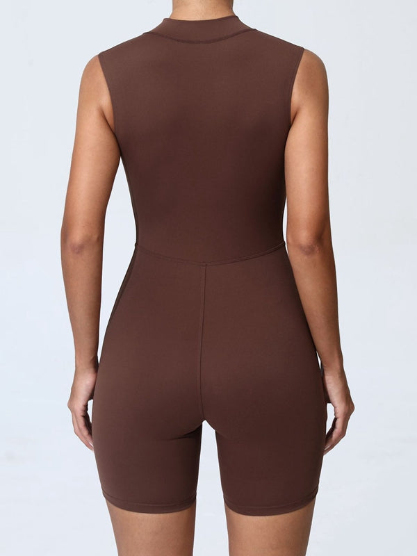 BUYCO Female Zipper Sleevesless Romper