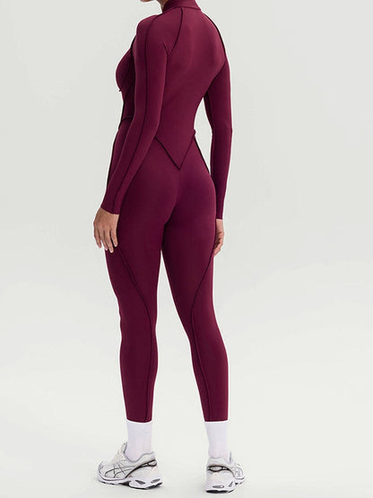 BUYCO Female Fitted Zipper Stitch Performance Jumpsuit