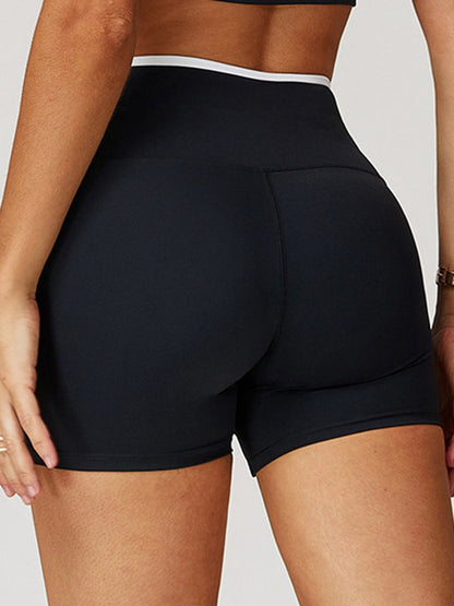 BUYCO Female Contrast Color Stripe High-rise Shorts