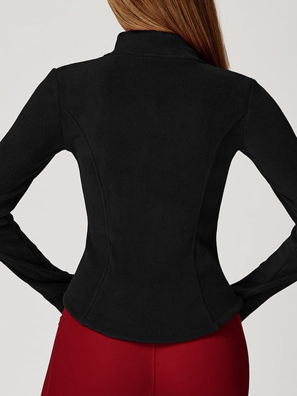 BUYCO Female Pocket Zipper Fleece Jacket