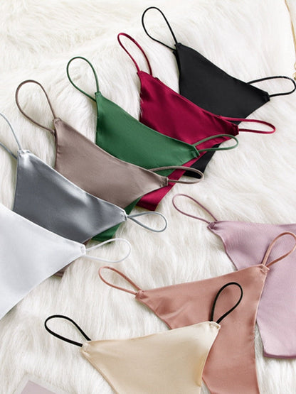 BUYCO Femal Fitted Silk T-back Panties