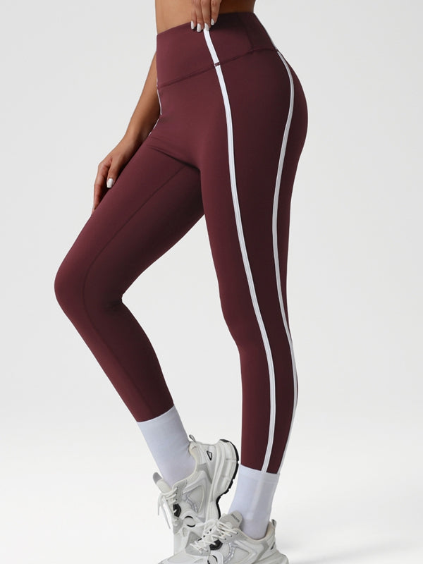 BUYCO Female Contrast Color Stripes Leggings
