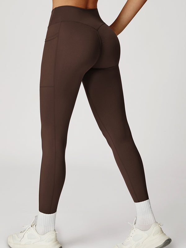 BUYCO Female V shape-waist Pocket Leggings