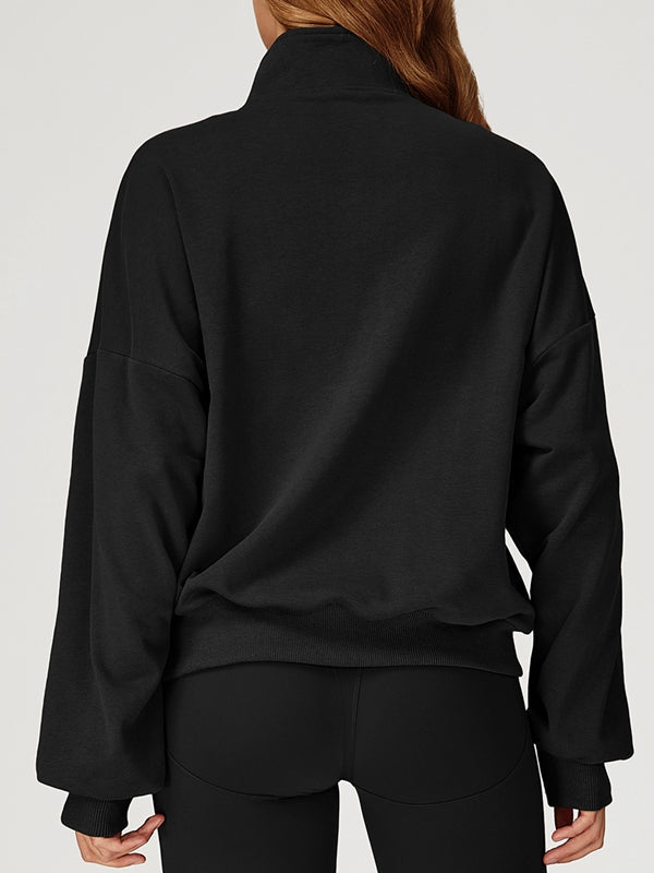BUYCO Female Zipper Pocket Casual Hoodie