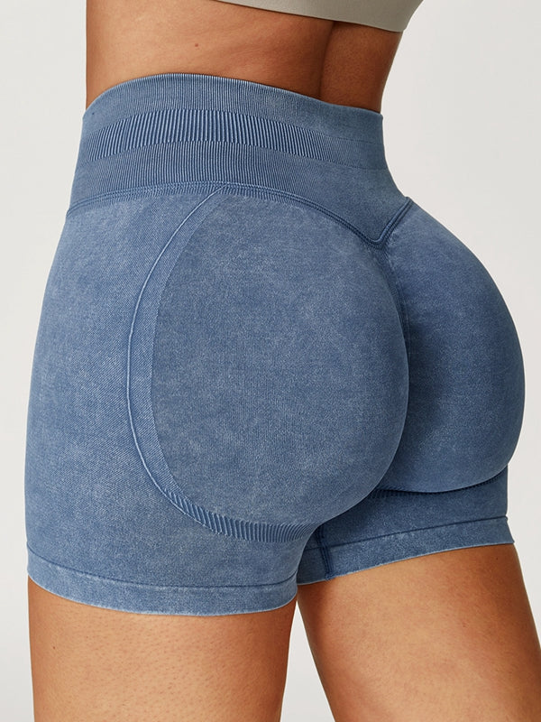BUYCO Female Denim Ruched Back High-rise Leggings