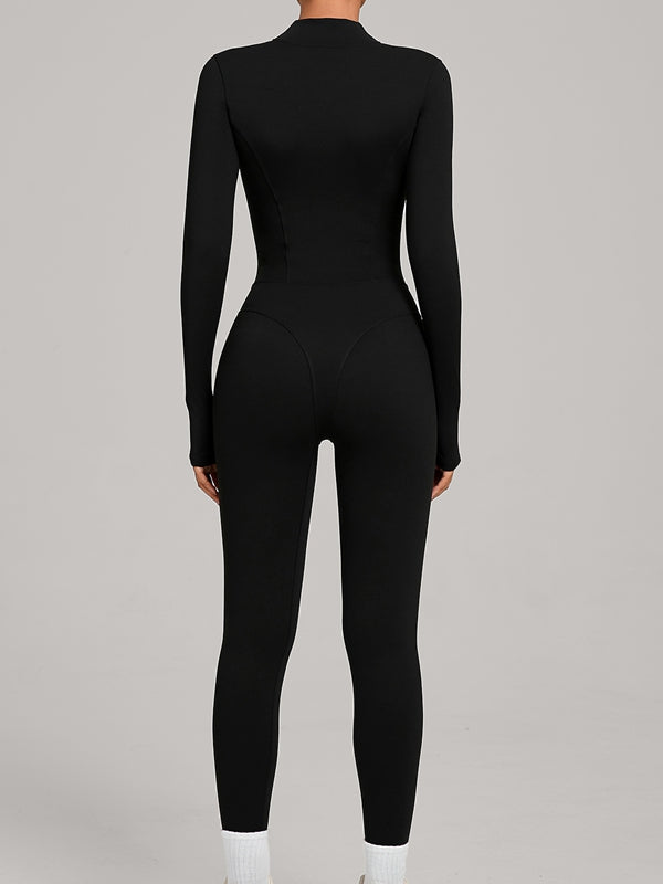 BUYCO Female Fitted Zipper Fleece Jumpsuit