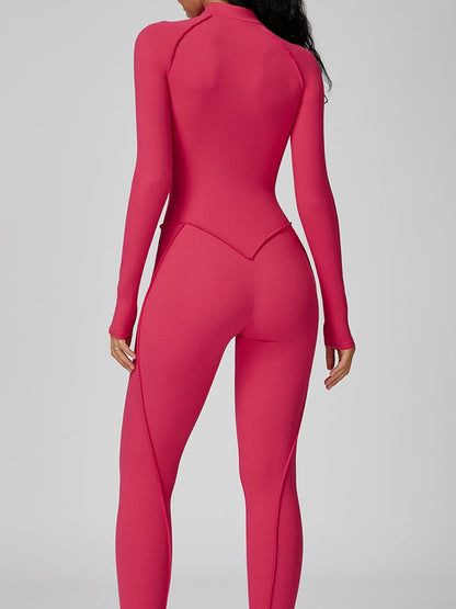 BUYCO Female Fitted Zipper Stitch Performance Jumpsuit