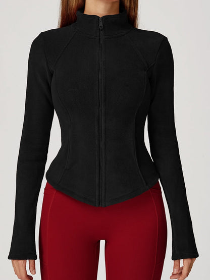 BUYCO Female Pocket Zipper Fleece Jacket