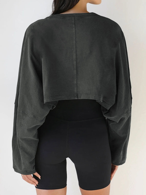 BUYCO Female Casual Cropped Hoodie