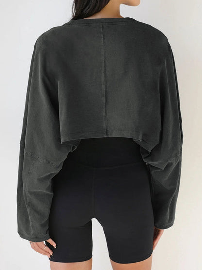 BUYCO Female Casual Cropped Hoodie