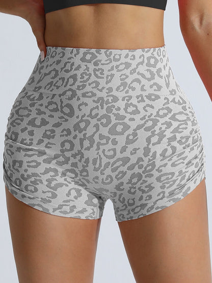 BUYCO Female Leopard Print Seamless Fit Shorts