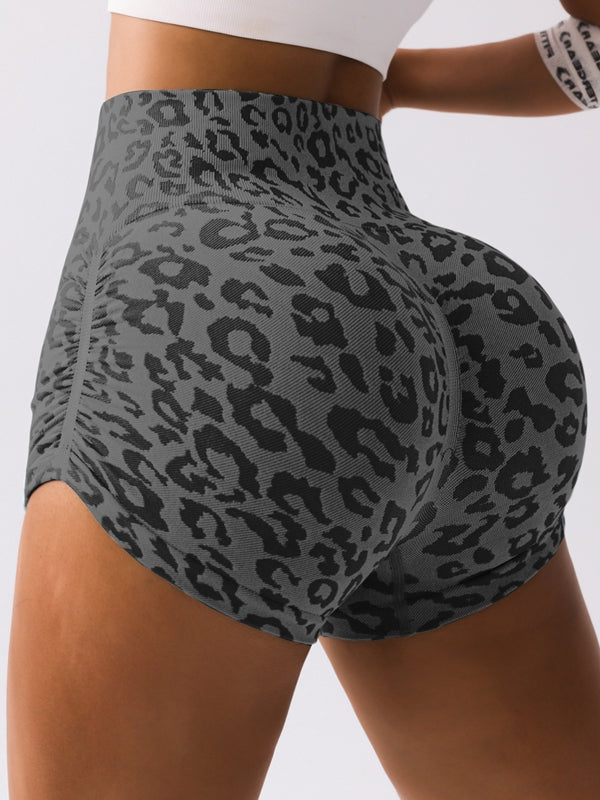 BUYCO Female Leopard Print Seamless Fit Shorts