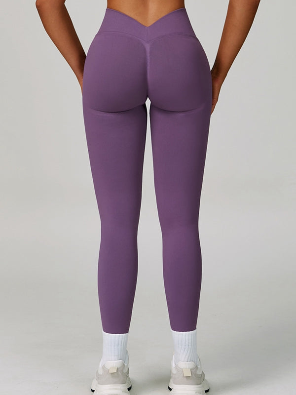 BUYCO Female Deep V Back Seamless High-rise Leggings