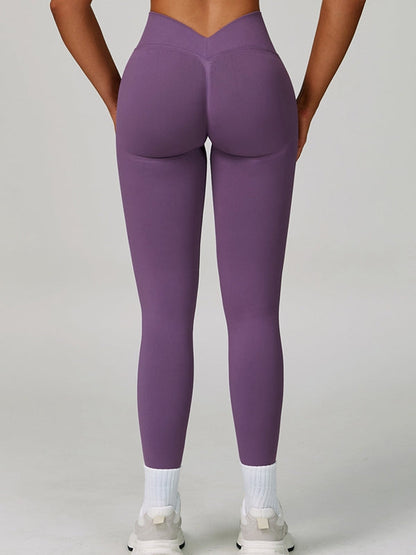 BUYCO Female Deep V Back Seamless High-rise Leggings