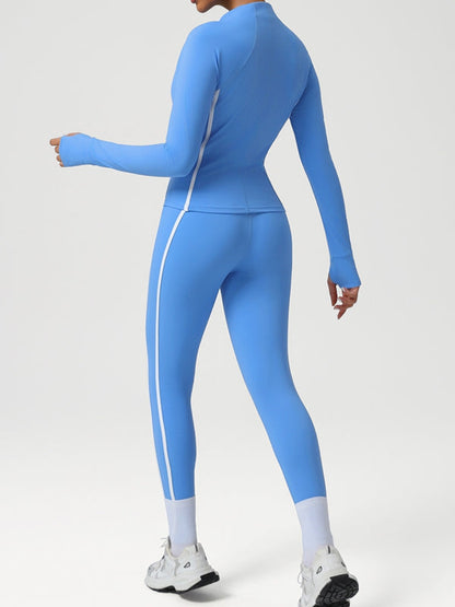 BUYCO Female Contrast Color Stripes Zipper Tracksuit