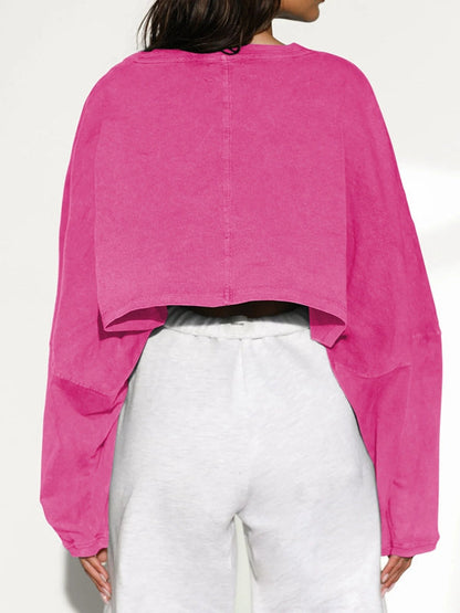 BUYCO Female Casual Cropped Hoodie