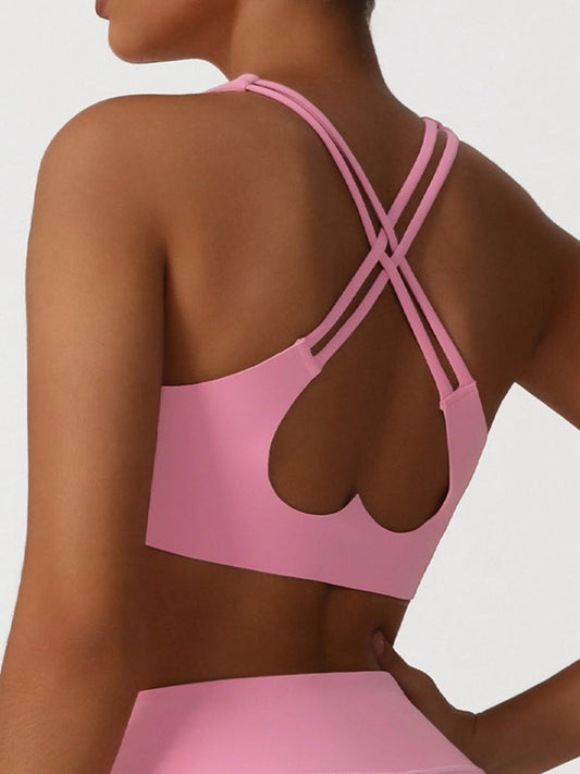 BUYCO Female Heart Shape Cross Back Sports Bras