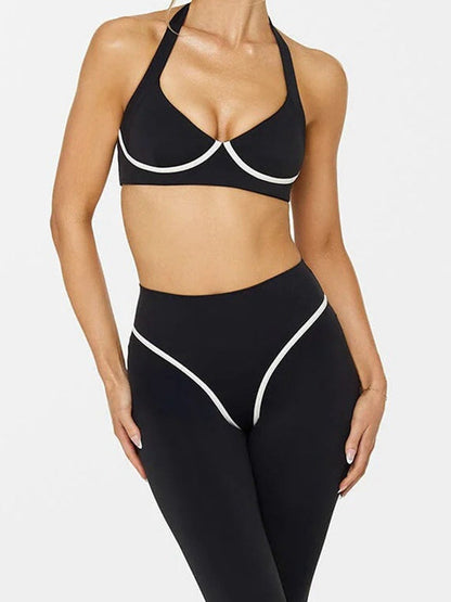 BUYCO Female Stripes Push-Up High-rise Leggings