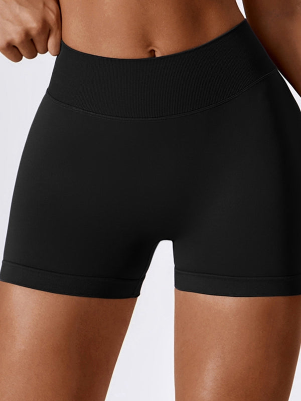 BUYCO Female Fitted Deep V Back Ruched Back Shorts