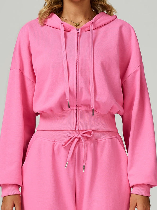 BUYCO Female Feleece Pocket Casual Zipper Hoodie