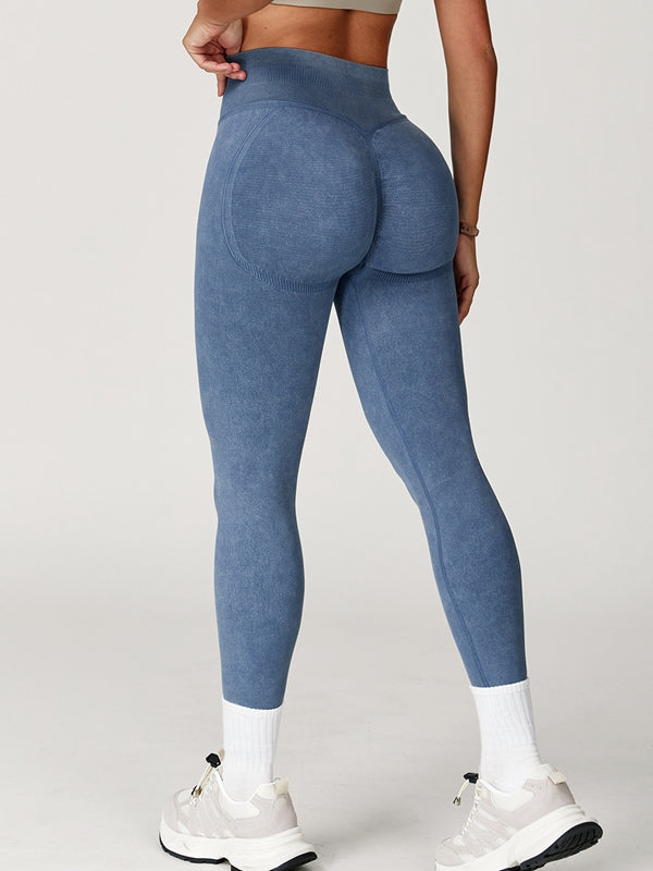 BUYCO Female Denim Ruched Back High-rise Leggings
