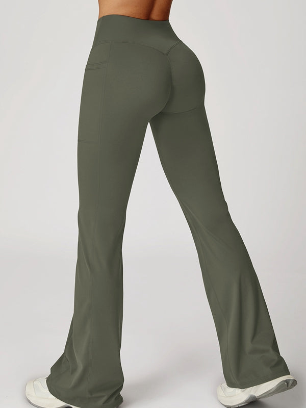 BUYCO Female V shape-waist Flare Leggings